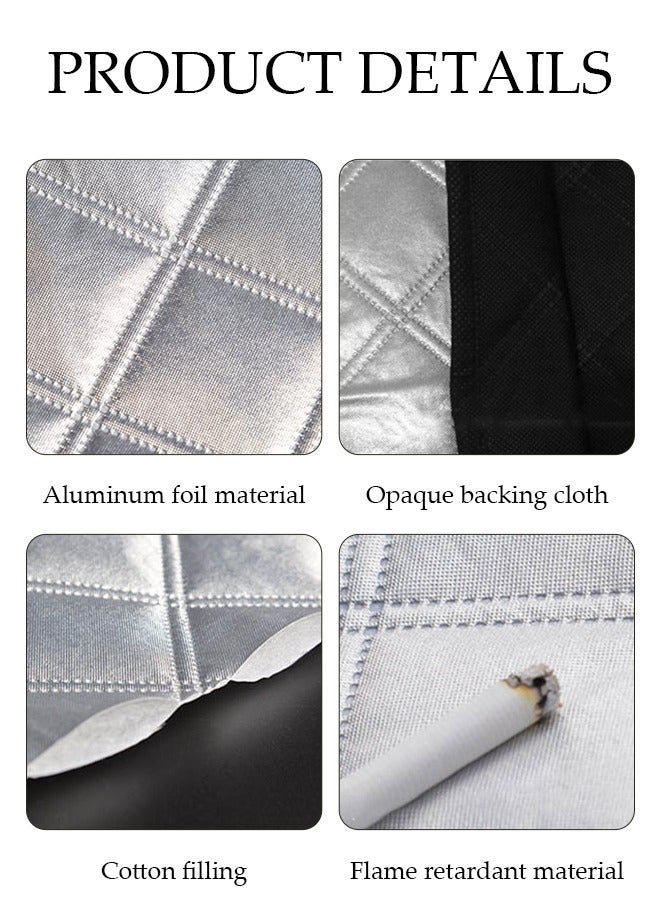 DUNISO Car Magnetic Windshield Snow Cover for Ice and Snow for Any Weather Winter Summer Thick Outside Frost Guard Windshield Sunshade Snow Cover with Side Mirror Cover UV Block Accessories - Image 3