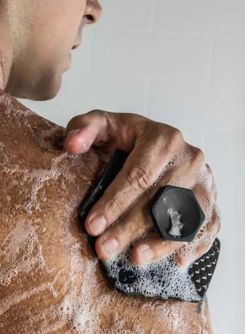 Excefore Body Scrubber & Storage Hook Set, Silicone Shower & Bathroom Accessory, Features Silicone-Grip Technology - Image 4