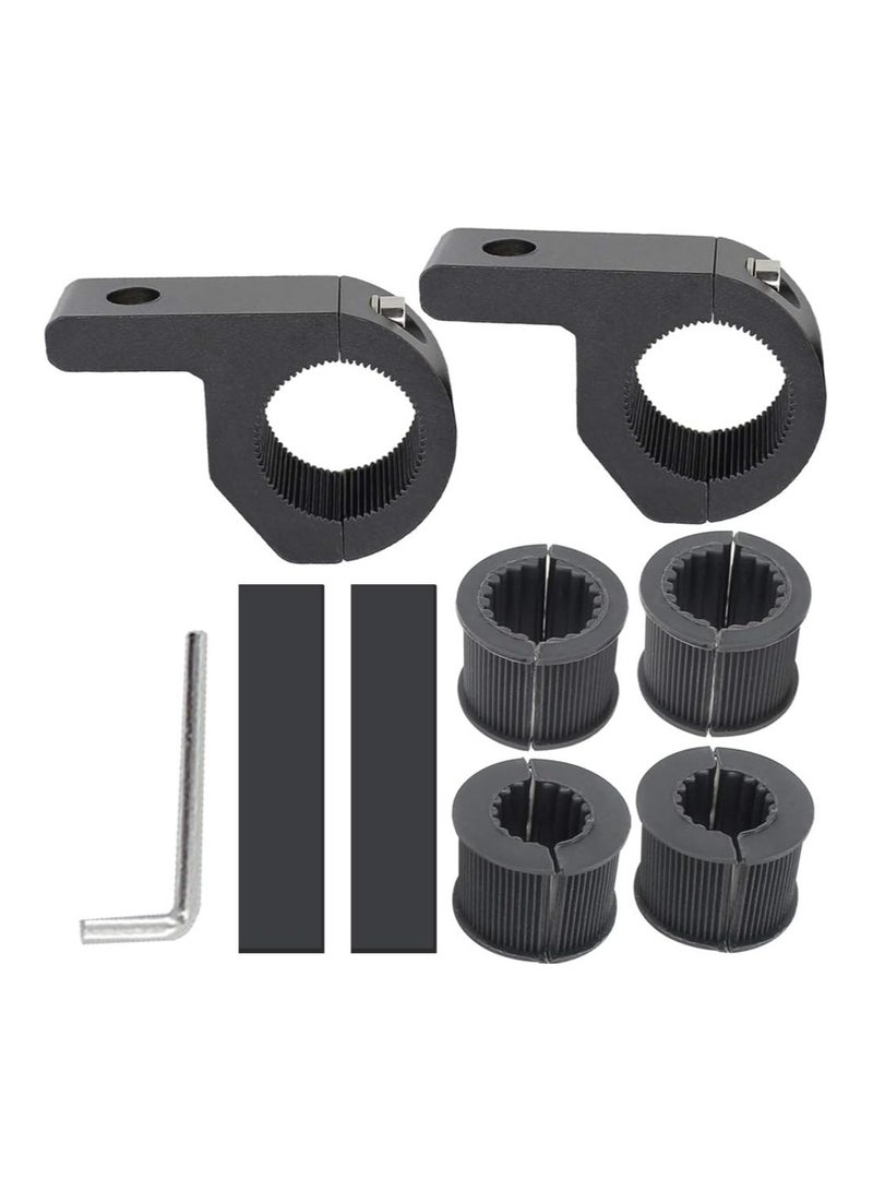 Bukela 3e 2pcs 0.75" 1" 1.25" Horizontal Bull Bar Mount Holder Fog Driving Universal Clamp for Car Motorcycle Anti-collision Bar (Small) - Image 2