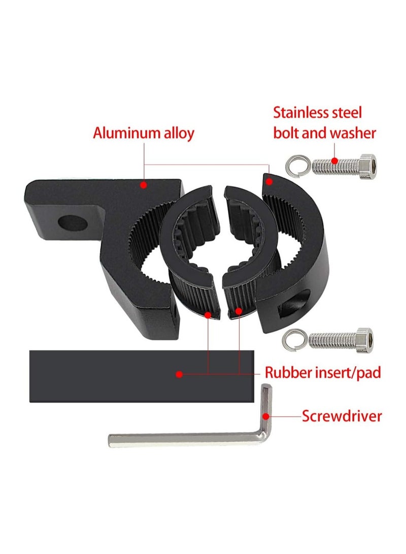Bukela 3e 2pcs 0.75" 1" 1.25" Horizontal Bull Bar Mount Holder Fog Driving Universal Clamp for Car Motorcycle Anti-collision Bar (Small) - Image 4