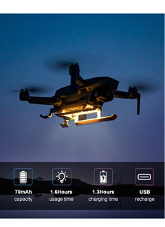 Generic Led Light Landing Gear for DJI Mini 2/ Mini SE/ Mavic Mini Drones, Foldable Light-emitting Tripod with Nighttime Indication Flight Light Drone Extension Protection Accessory (Yellow Light)  - Image 3
