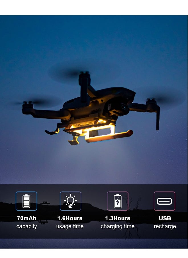 Generic - Led Light Landing Gear for DJI Mini 2/ Mini SE/ Mavic Mini Drones, Foldable Light-emitting Tripod with Nighttime Indication Flight Light Drone Extension Protection Accessory (Yellow Light) - Image 1