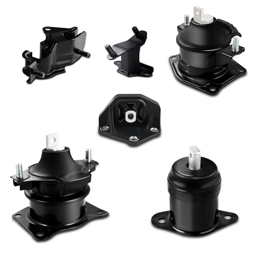 CARORAV Engine Motor Mount Set Compatible for 2003 2004 2005 2006 2007 Honda Accord 30L Automatic Trans Set of 6 Engine Mount Kit Replaces A4526 A4527 A4517 A4524 A4544 A4525 - Image 1
