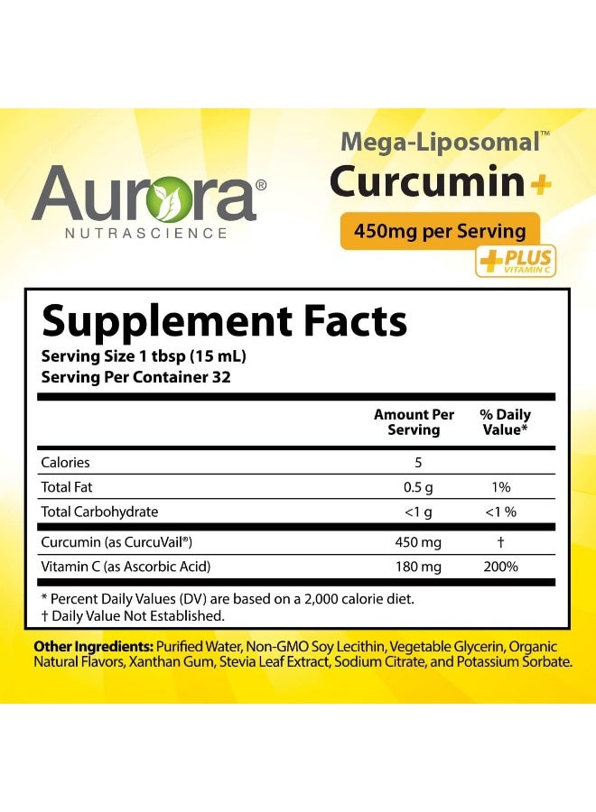 Aurora Nutrascience Mega-Liposomal Curcumin+ Vitamin C - Image 4