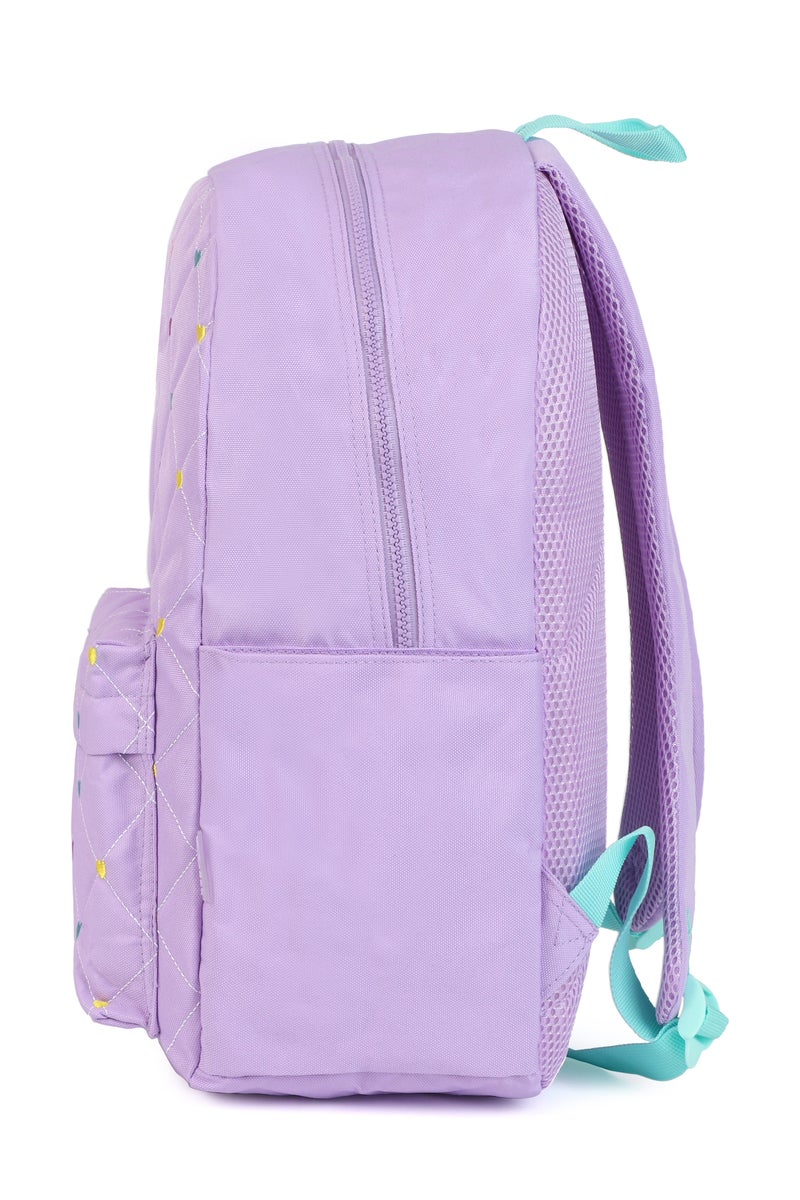 مجموعة حقيبة ظهر 3 في 1 للبنات - حقيبة مبطنة خفيفة الوزن، وحقيبة غداء، وحافظة أقلام - بنفسجي لافندر، وأشرطة قابلة للتعديل، متينة لطلاب المرحلة الابتدائية والإعدادية - Image 5