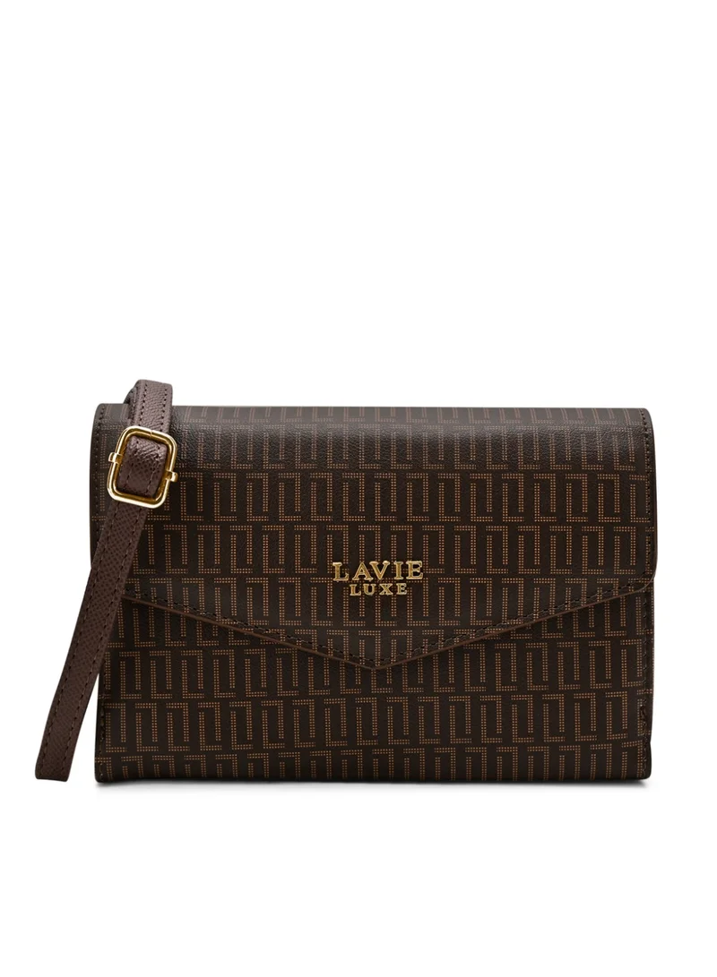 Luxe Women's Mono Sally25 2 Compartment Sling (Choco)