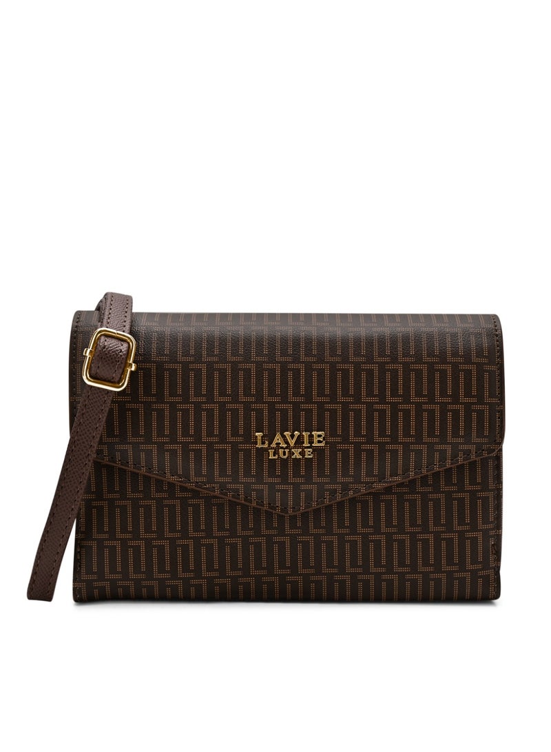 Lavie Luxe Women's Mono Sally25 2 Compartment Sling (Choco) - Image 1