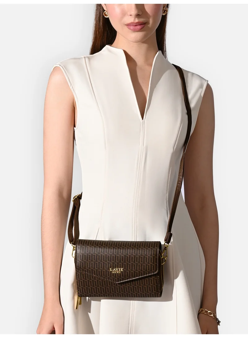 Lavie Luxe Women's Mono Sally25 2 Compartment Sling (Choco)