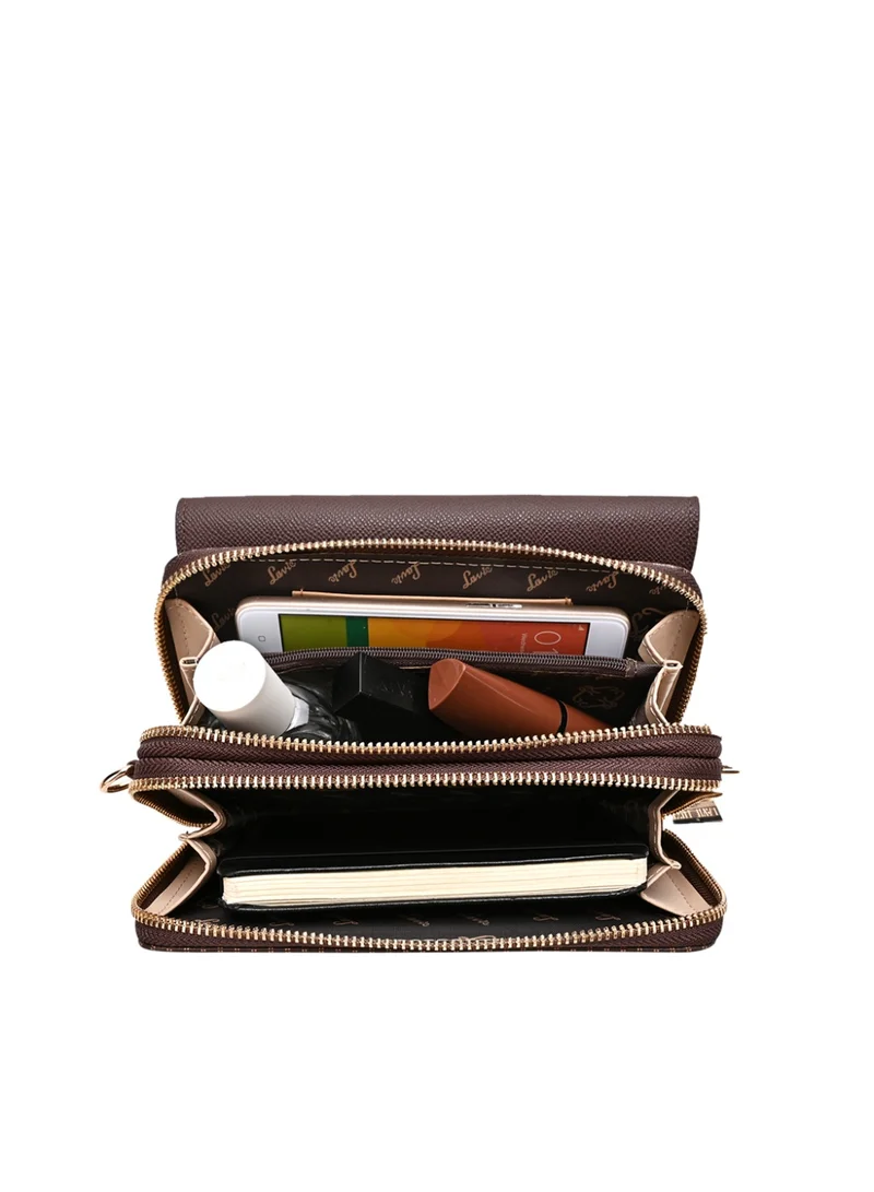 Lavie Luxe Women's Mono Sally25 2 Compartment Sling (Choco)