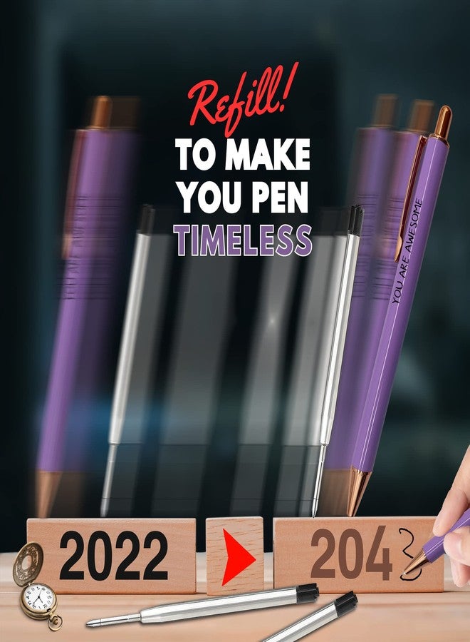 MESMOS 6 Pack 3.9 inch (9.8cm) Pen Refills Ballpoint, Compatible with Ballpoint Parker Pen, (Black Ink) - Image 3