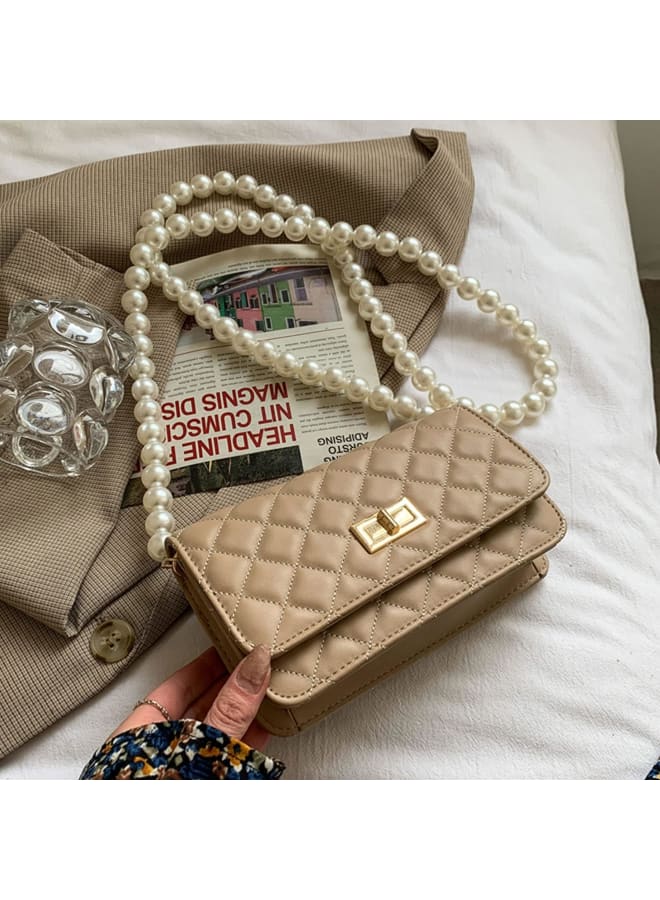 Jevon 2 Pieces Large Imitation Pearl Bead Handle Chain Short Handbag Purse Chain Replacement Bag Shoulder Strap Accessories with Golden Clasp for Bags Women, White  - Image 4