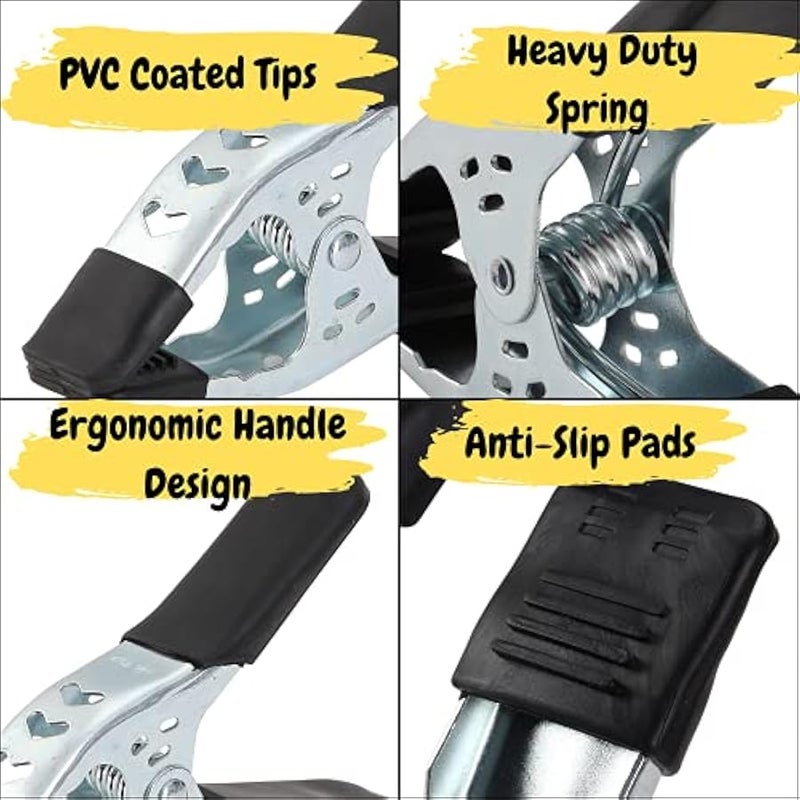 - Spring Clamps, 2 Pack, 6 Inches, Heavy Duty, Metal, Spring Clips - Image 4