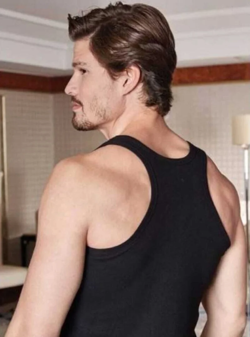 بيراك Men's 6" Black Lycra Cotton Rambo Sports Undershirt 1016