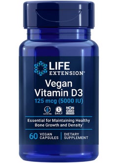 Life Extension Vegan Vitamin D3 Joint/Bone Health Immune Support Nongmo Gluten Free 60 Count  - Image 2
