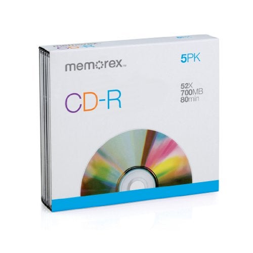Memorex MEMCD-R/5 CD-R 80-Minute 700MB 52x Jewel Case, 5-Pack - Image 2