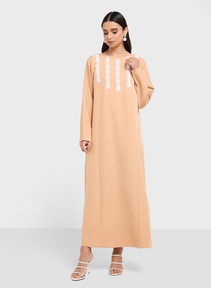 hayas closet Embroidered Abaya Dress  - Image 4