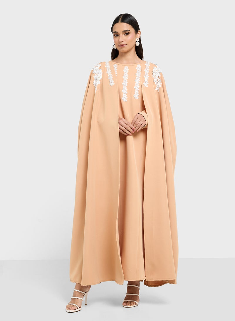 hayas closet Embroidered Abaya Dress  - Image 5