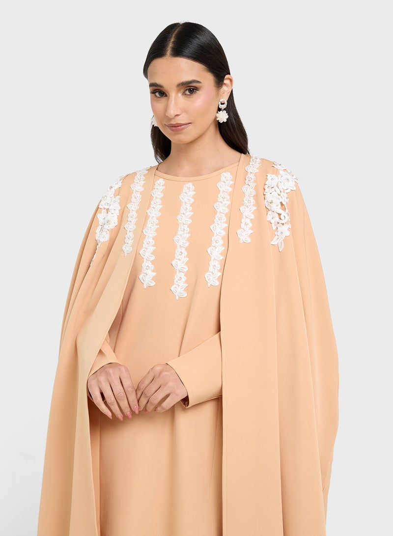 hayas closet Embroidered Abaya Dress  - Image 3