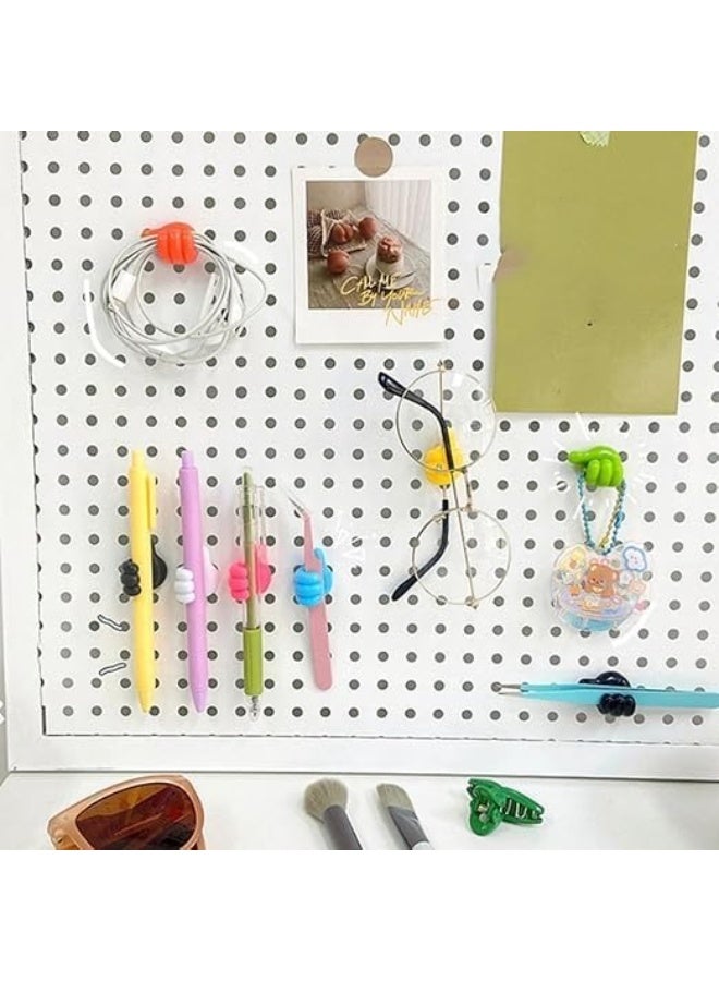 Creative Silicone Thumb Wall Hook- Adhesive Thumb Cable Clip Key Hook Wall Hangers Earphone Cable Organizer,Student Dormitory Kitchen Bedroom Car Charging Cable Hanging Hooks 10Pcs - Image 2