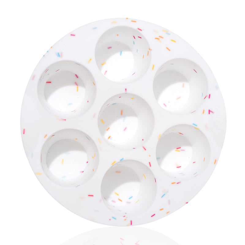 SHEbaking Silicone Egg Bite Molds Air Fryer Muffin Pan for Baking Non-Stick Silicone Egg Molds 7 Cups Air Fryer Cupcake Mold for Mini Muffins, Tart, Mini Cupcake BPA Free - Image 1