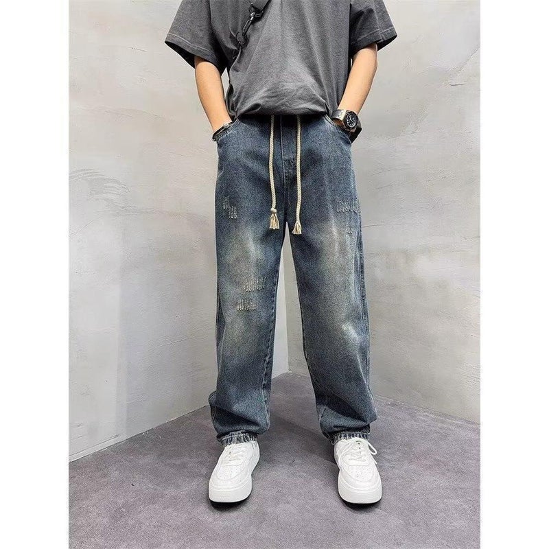 Unisex Classic Denim Jeans Loose Fit Daily Outdoor Wear - Image 4