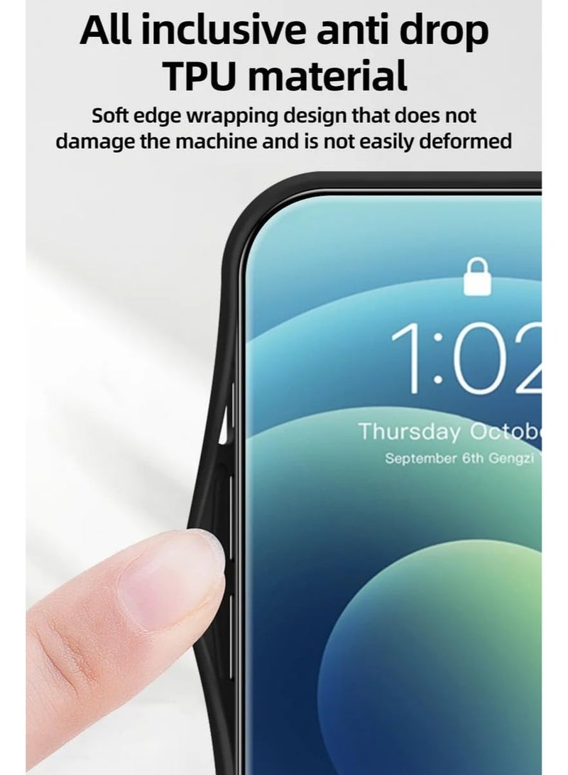 general Case Compatible with Infinix GT 20 Pro 5G, Matte Plain Leather Case Built-in Metal Fits Car Mount Holder, Soft TPU Frame Protective Cover for Infinix GT 20 Pro - Image 3