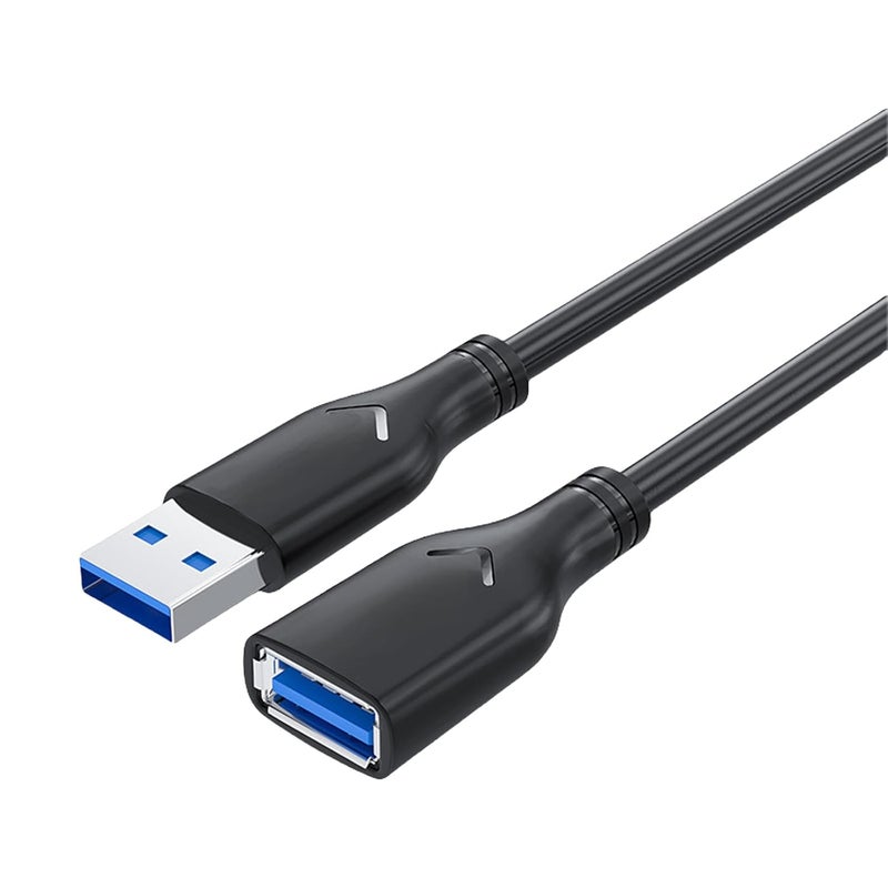 كابل تمديد USB 3.0 ذكر إلى أنثى لنقل البيانات بسرعة عالية وشحن الطابعات والأقراص الصلبة الخارجية - Image 1