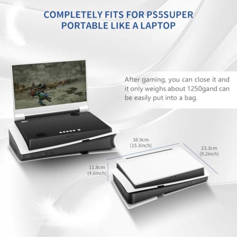 14" Inch IPS 4k 60Hz Portable Monitor Gaming Display Integrated with PS5 pro not Included 3840×2160 with 2 HDMI Ports, FreeSync, Built-in 2 of Multimedia Stereo Speaker - Image 5