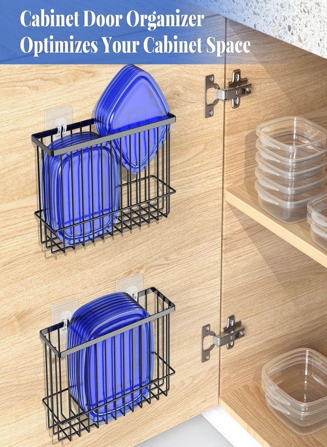 NiHome Cabinet Door Lid Organizer 2-Pack, Cabinet Organizers and Storage, Compact Design for Space Optimization-Over the Cabinet Door Organizer for Diverse Storage Solution - Image 2