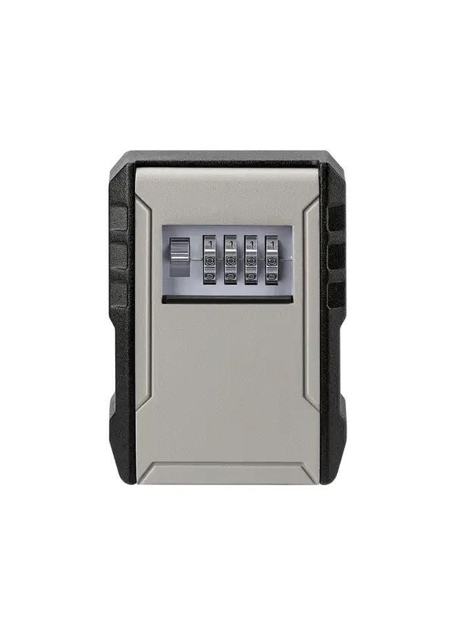 Black Gray Large Capacity Key Lock Box with Detachable Hook Waterproof Wall Mounted Safe for Indoor Outdoor Use - Image 1