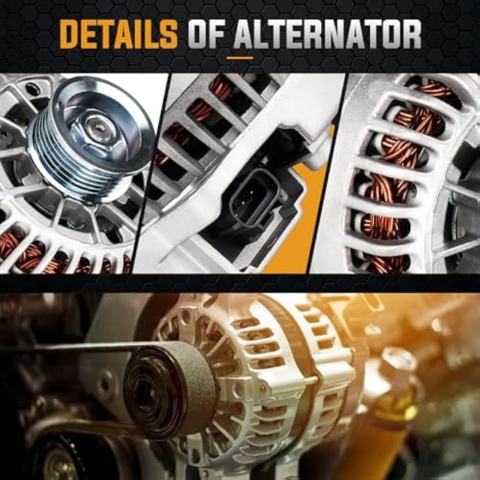 ILONPA Alternator Replacement Compatible with Ford Escape 2001 2002 2003 2004, 2001-2004 Mazda Tribute Replace AFD0073, 1L8U-10300-CD, ALT-1607, 112961, AJ03-18-300A - Image 4