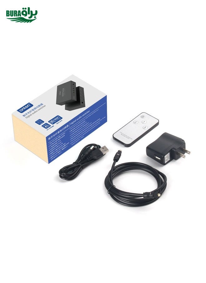 BURAQ Onten 37507 Digital Optical Audio 3 In 1 Out Switcher Speaker Connector  - Image 3