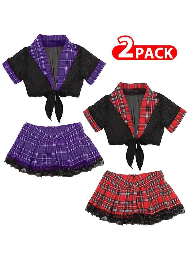 MARGOUN - 2 Pcs of XXL Schoolgirl Lingerie XXL(bust:96-102/waist:80-96) - Image 1