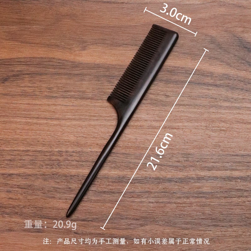 Generic Natural Wood Anti-Static Fine-Tooth Comb Purple sandalwood pointed tail fine tooth hair comb