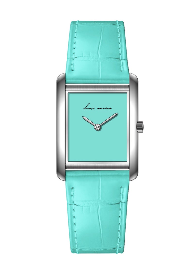 Deux Mers - French Design Quartz Tiffany Triangle Dial Watch with Additional Strap - Image 1
