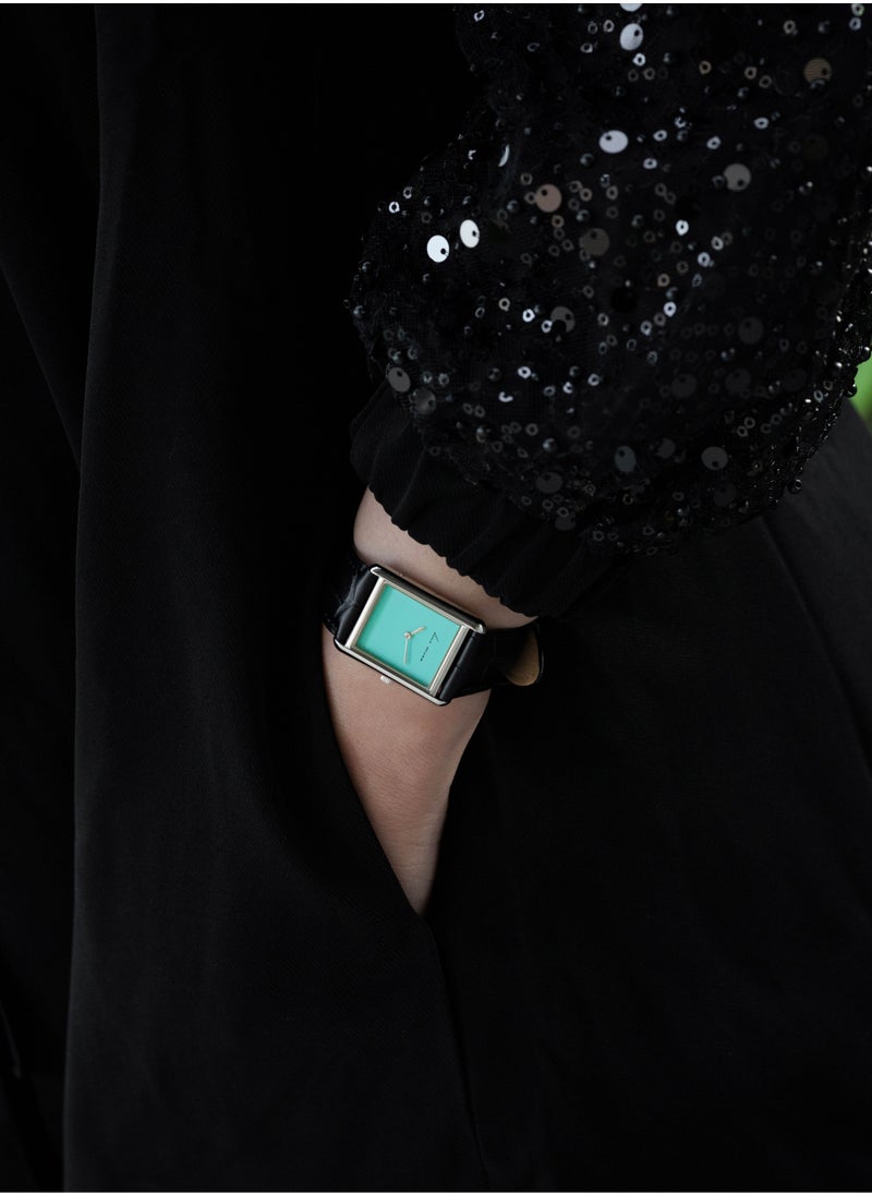 Deux Mers - French Design Quartz Tiffany Triangle Dial Watch with Additional Strap - Image 1