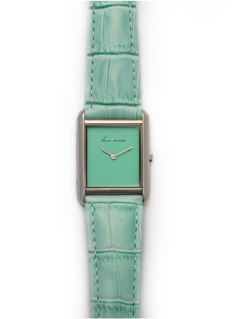 Deux Mers - French Design Quartz Tiffany Triangle Dial Watch with Additional Strap - Image 1