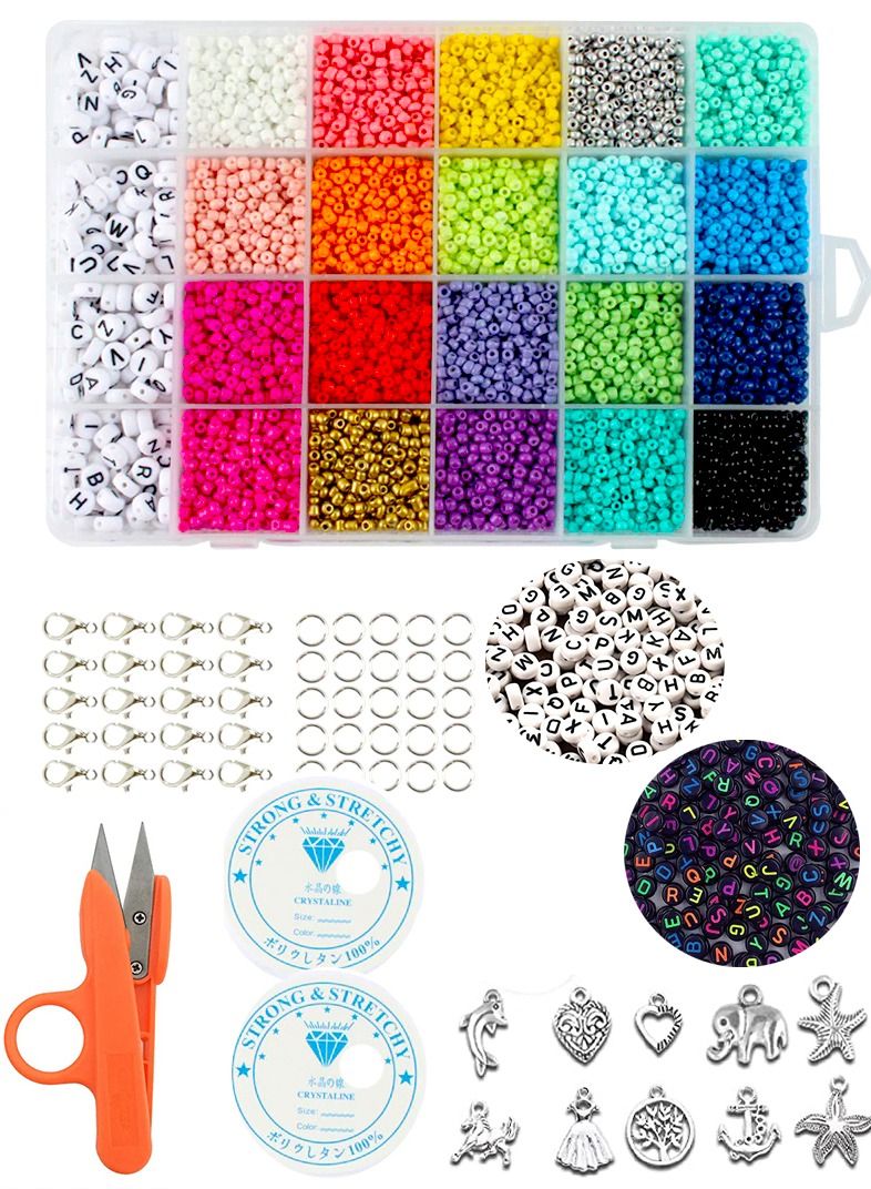 ماونتين جيمس مجموعة خرز و الحروف لصنع مجوهرات و السوار - Image 1