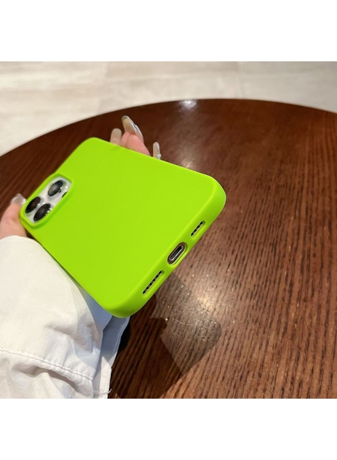 NIBEMINENT Sandblasting Protective TPU Case Cover For iPhone 15 Pro Max, Fruit Green - Image 2