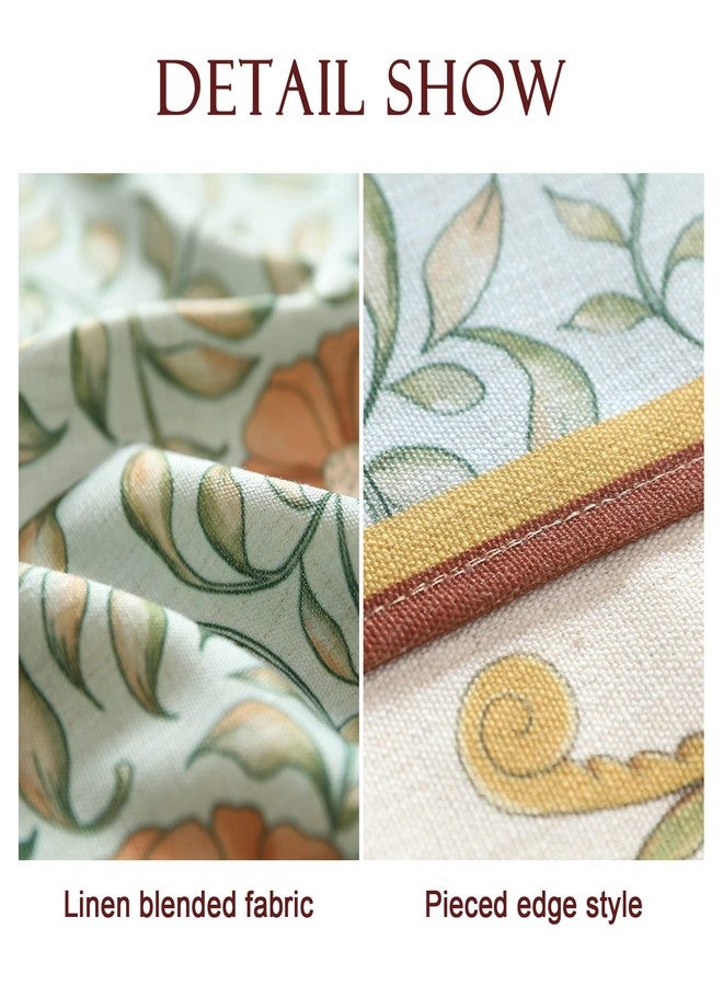 patdrea Designer French Linen Tablecloth Rectangle for Tables,Italian Floral Tablecloth,Provencal Country Tablecloths,FlowerBlue Pattern Table Cover for Kitchen Dining,Christmas,55"x79" - Image 3