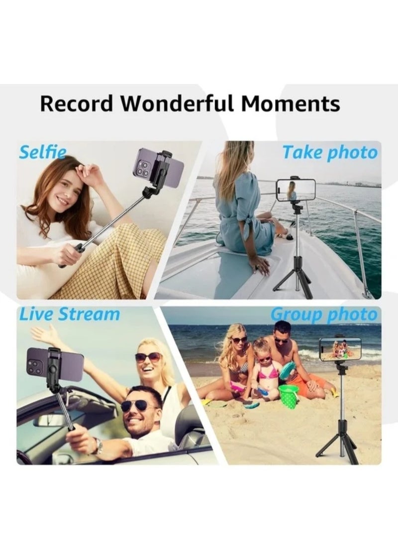 Shopping Point Selfie Stick Tripod with Bluetooth Remote, 170cm Extendable Mobile Phone Holder Stand for iPhone & Android - Black - Image 3