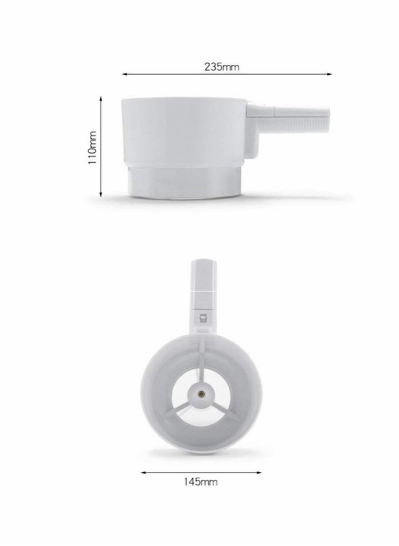 Excefore - Electric Handheld Flour Sieve Strainer, Stainless Steel Electric Operated Flour Sifter Baking Sifter Sieve Cup for Home Baking, White - Image 1