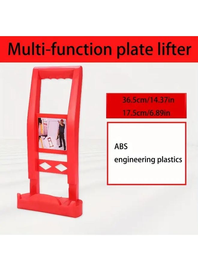 Red Heavy Duty Panel Carrier Tool Durable ABS Plastic Comfortable Grip For Drywall Plywood - Image 1