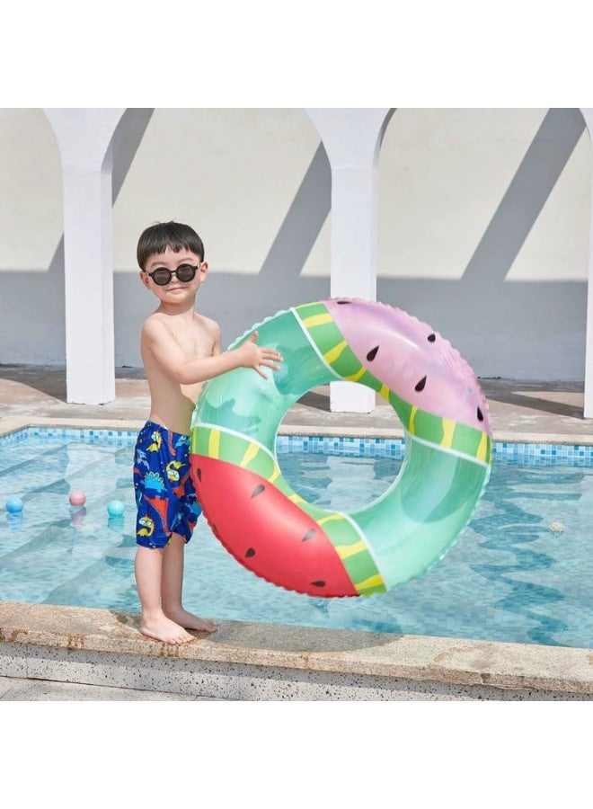 Goolsky One larger size swimming ring and red-pink watermelon print pattern, suitable for any water sports play, very suitable for use in summer, the super large size can make people float on the water - Image 1