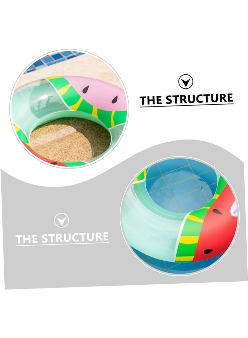 Goolsky One larger size swimming ring and red-pink watermelon print pattern, suitable for any water sports play, very suitable for use in summer, the super large size can make people float on the water - Image 5