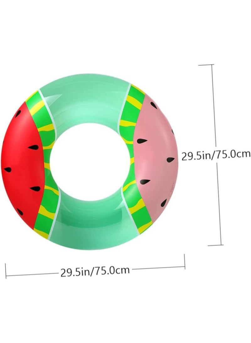 Goolsky One larger size swimming ring and red-pink watermelon print pattern, suitable for any water sports play, very suitable for use in summer, the super large size can make people float on the water - Image 3