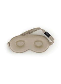 BRIGHTLY LABS Pure Mulberry Silk Contour Eye Mask, Ultimate Sleeping Aid For Full Night'S Sleep, Super Soft Comfortable Sleep Mask, Elastic Strap, 22 Momme, Infused With Silver Ions, Champagne Colour  - Image 2