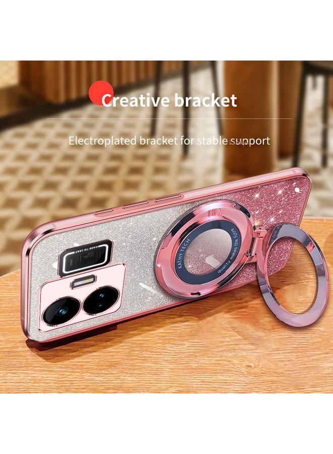 S-TOP Case For Realme GT Neo 5 Plated Gradient Glitter Round Holder TPU Phone Case - Image 5
