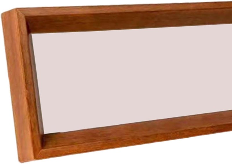 Qianly Wooden Painting Frame, Wood Art Frame, Wall Mount or Tabletop Rectangular Picture Frame Panoramic Frame for Dining Room, Walnut Color, 10.5cmx32cm - Image 2