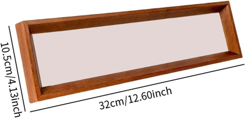 Qianly Wooden Painting Frame, Wood Art Frame, Wall Mount or Tabletop Rectangular Picture Frame Panoramic Frame for Dining Room, Walnut Color, 10.5cmx32cm - Image 5